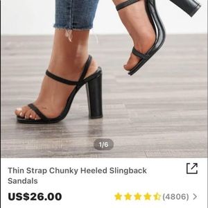 Sling back heels 4.5 inches